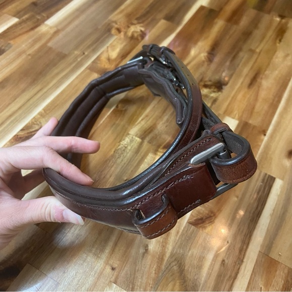 English Bridal Flash Noseband Cavesson Truly Canadian leather Dark brown - Picture 4 of 5